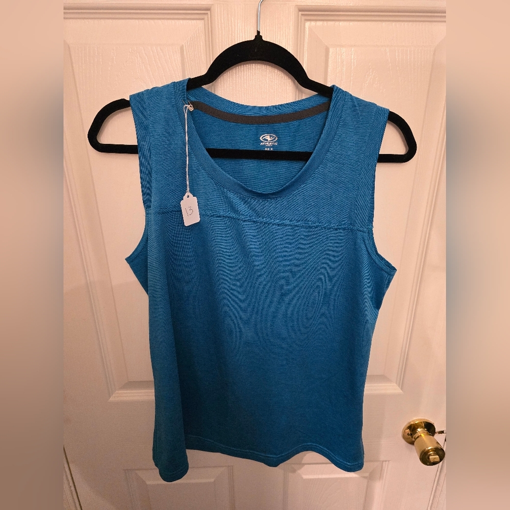 Athletic Works Blue Tank Top with Scoop Neck